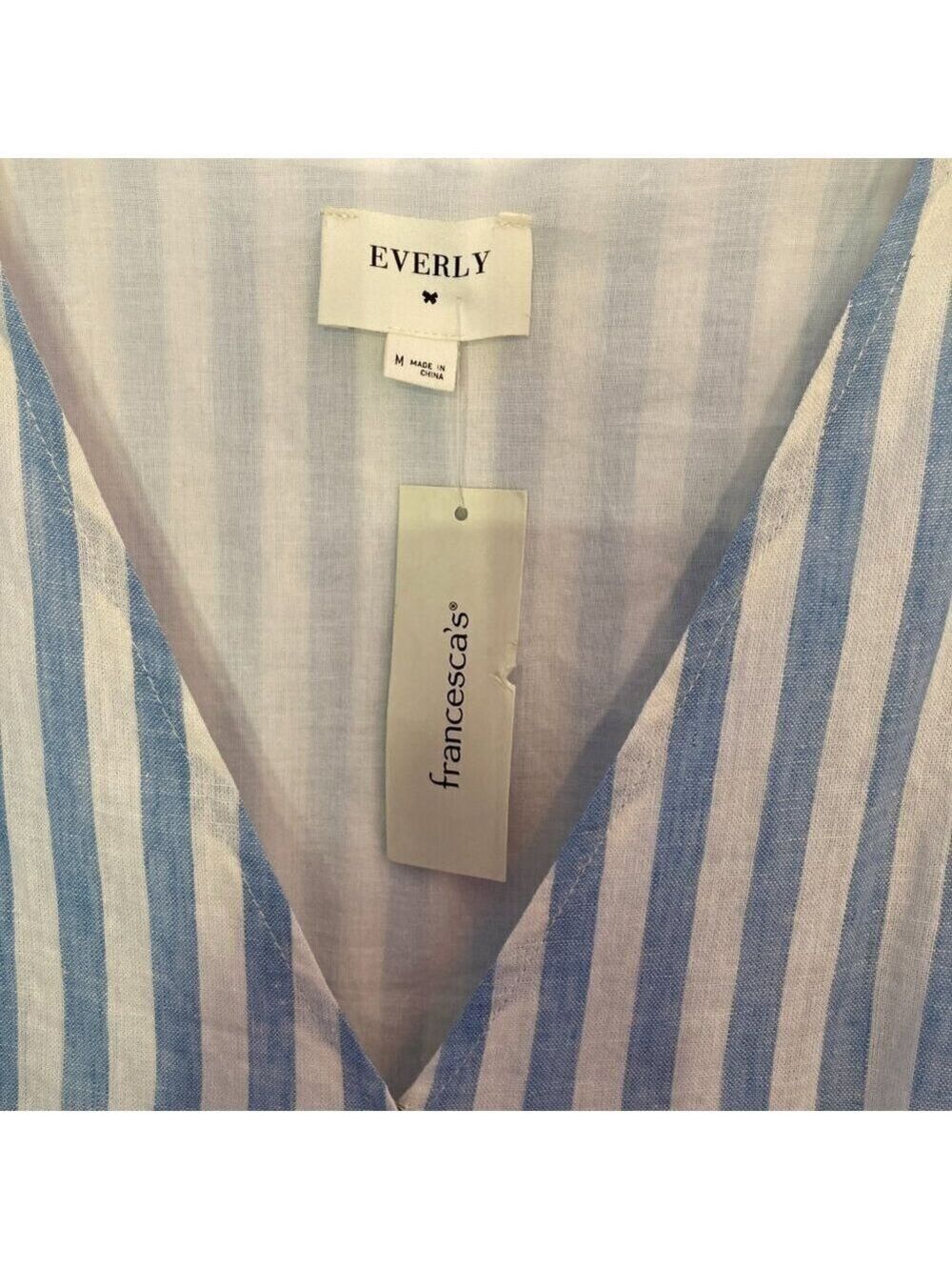 Everly Linen Blend Wrap Dress, NWT, Size M - Picture 3 of 12